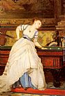 Famous Player Paintings - An Elegant Billiard Player
